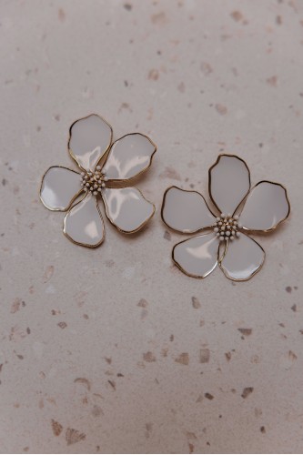 Boucles d'oreilles fleur.