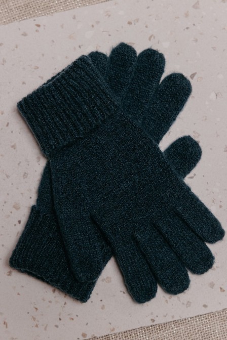 Gants femme bleu canard.